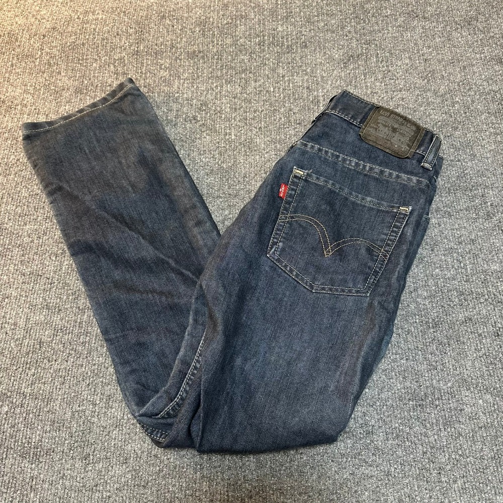 Levis 511 Skinny Jeans Boys 12 Regular Dark Wash Blue Denim 26x26
